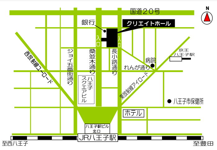 八王子市生涯学習センター 地図